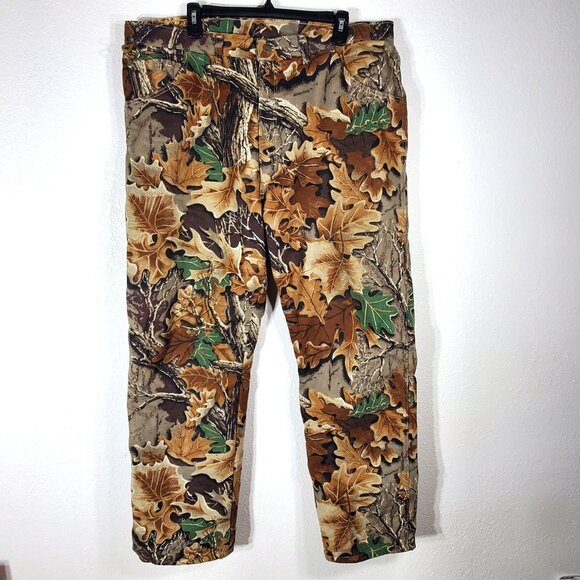 Wrangler Rugged Wear Mens Size 40x32 Camo Real Tree Hunting Pants Fleece Lined - Picture 9 of 10